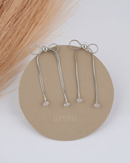 Bow Designed Stone-Studded  Imported  Earring  ER 63