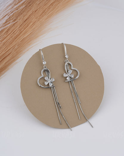 Heart-Shaped Floral  AD Imported  Earring ER 71