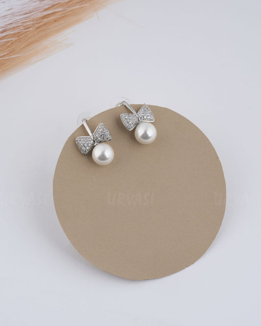 Rhodium Polish Trendy AD Imported Earrings ER 233