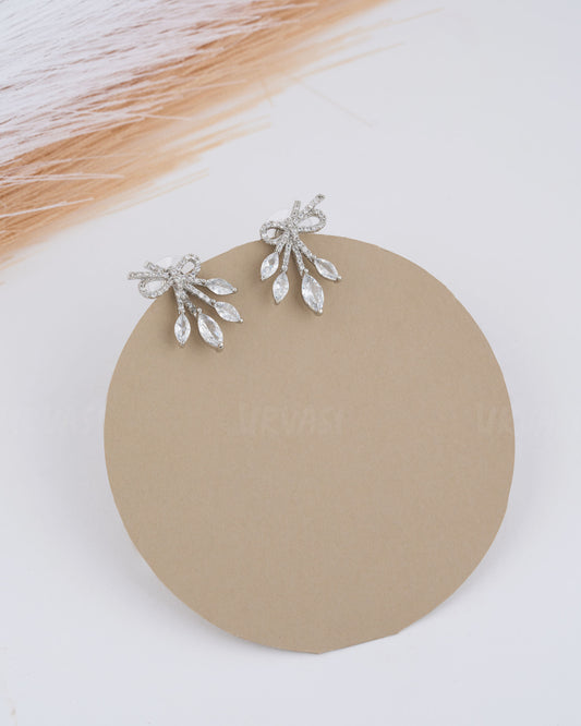 Rhodium Polish Trendy Imported AD Earrings ER 235