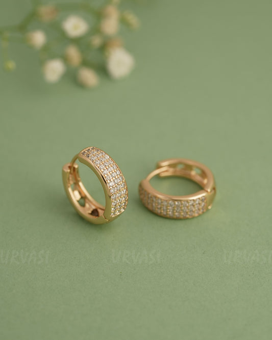 Gold Polish AD Trendy Earrings ER 256