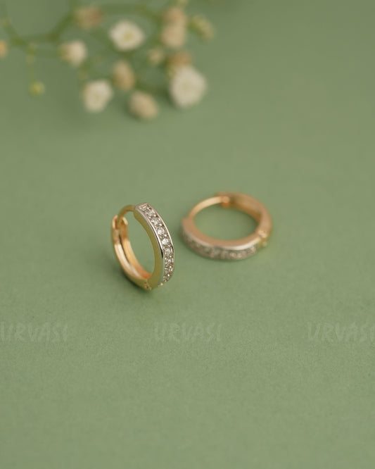 Gold Polish Trendy Imported  Hoop Earrings ER 260