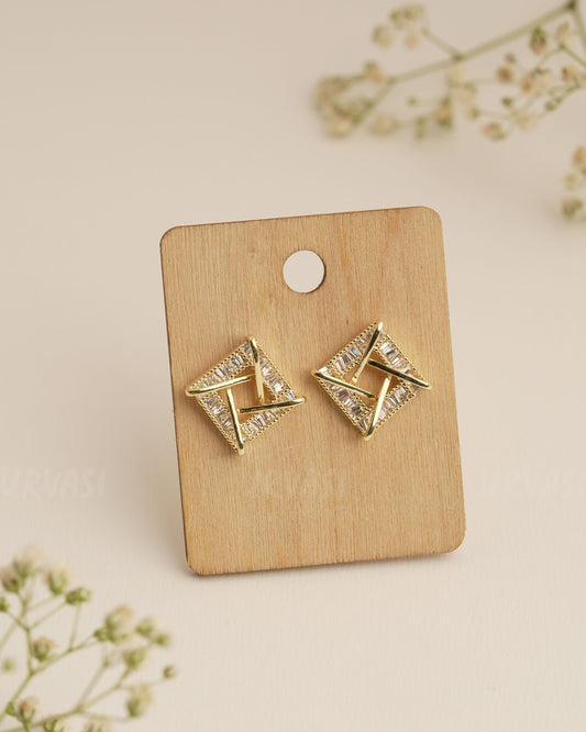Gold Polish Trendy Imported Earrings ER 301