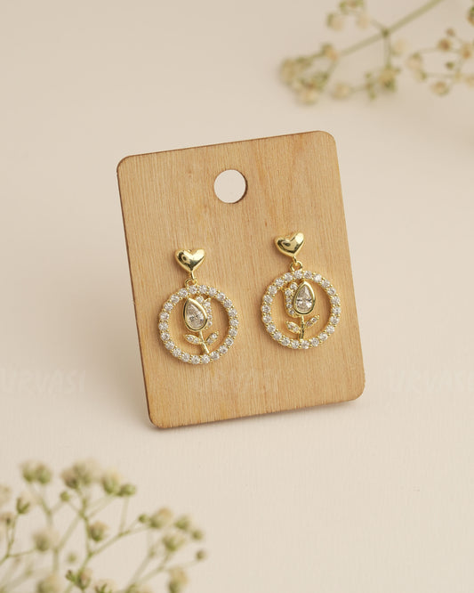 Gold Polish Trendy  AD Imported Earrings ER 293