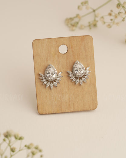 AD Tear Drop Trendy Imported AD Earrings ER 287