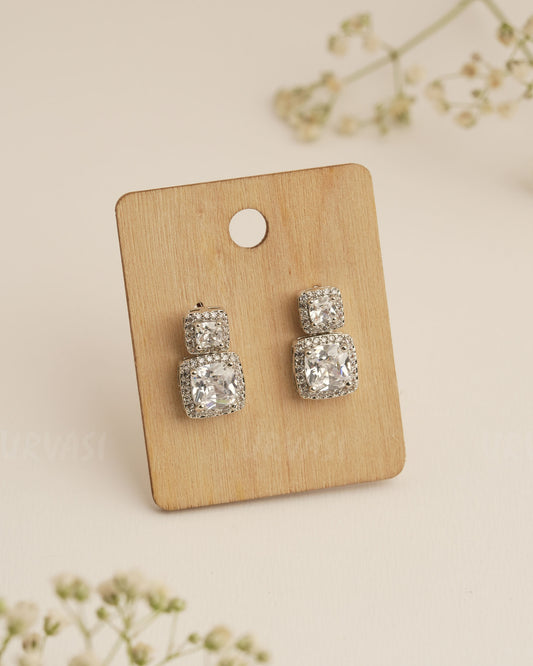 Rhodium Polish Trendy Imported Earrings ER 261
