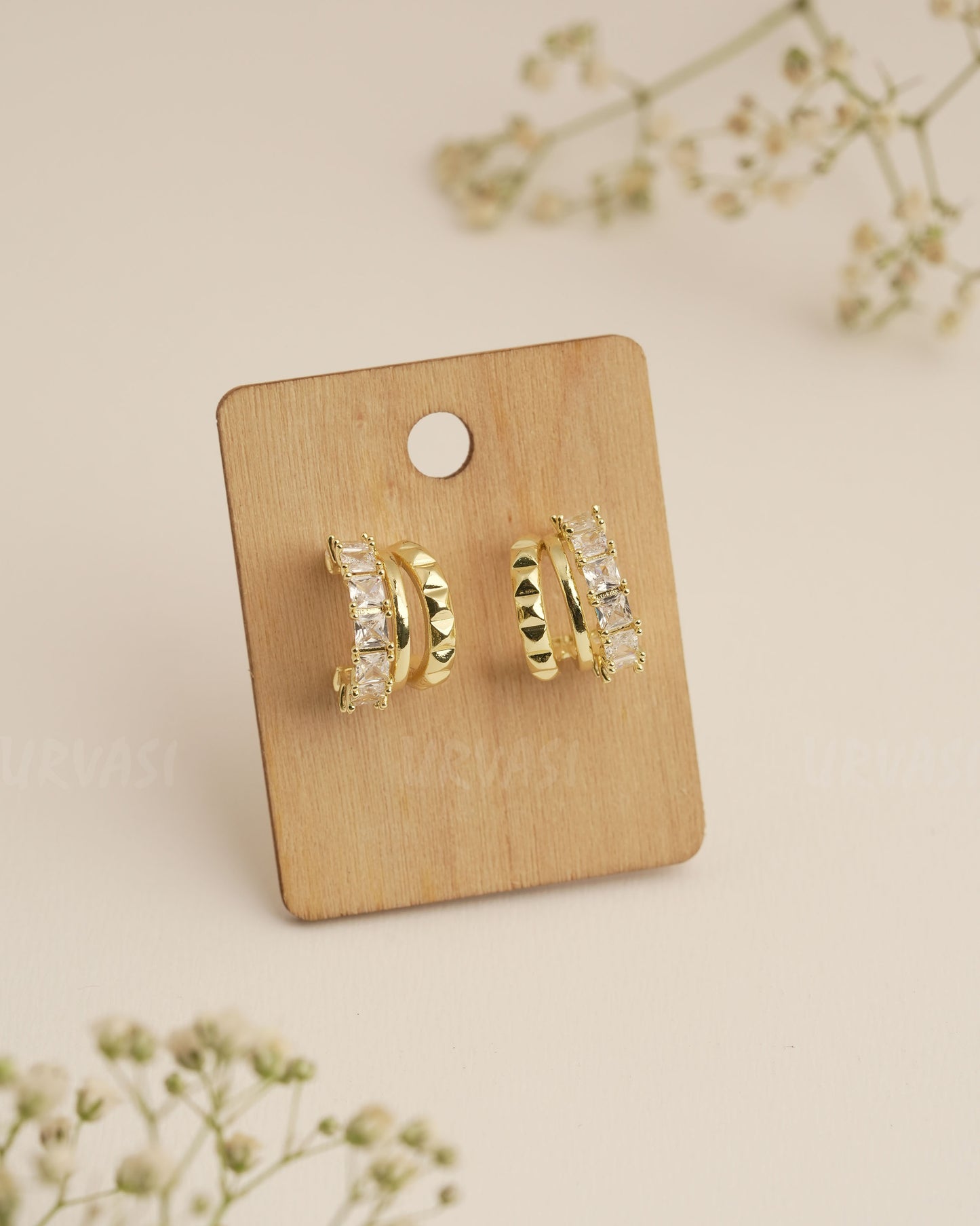 Gold Polish Trendy Imported Earrings ER 281