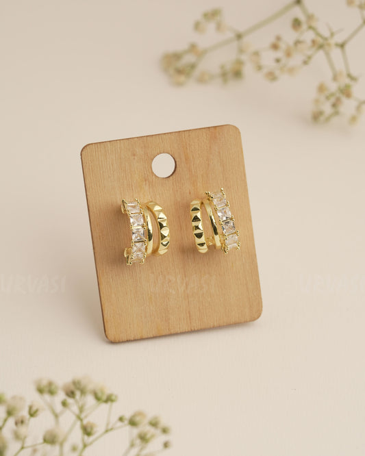 Gold Polish Trendy Imported Earrings ER 281