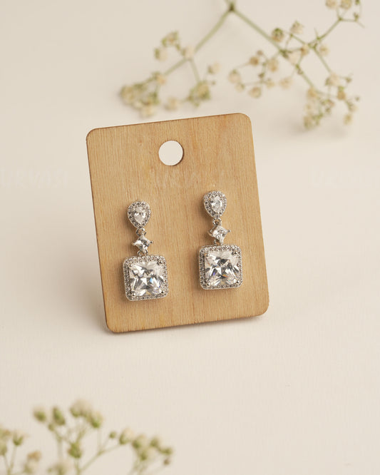 Rhodium Polish Trendy Imported Earrings ER 267