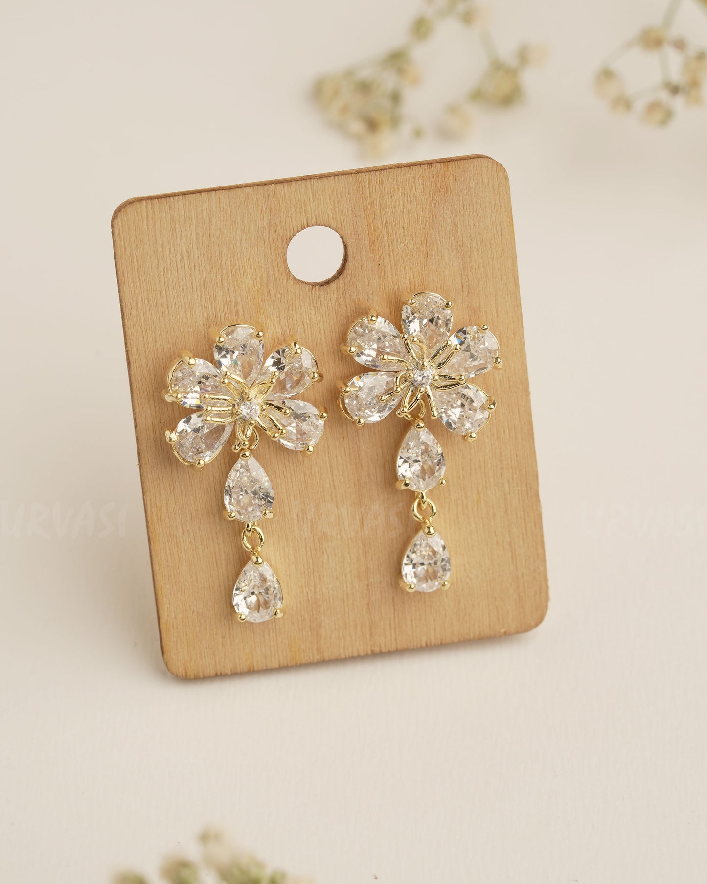 Gold Polish Trendy Imported Earrings ER 379