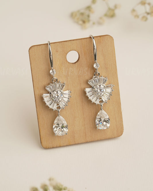 Rhodium Polish Trendy Imported Earrings ER 367