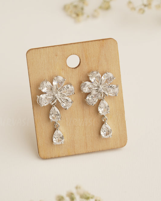 Rhodium Polish Trendy Imported Earrings ER 373