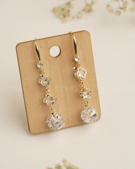 Gold Polish Trendy Imported Hanging  Earrings ER 302