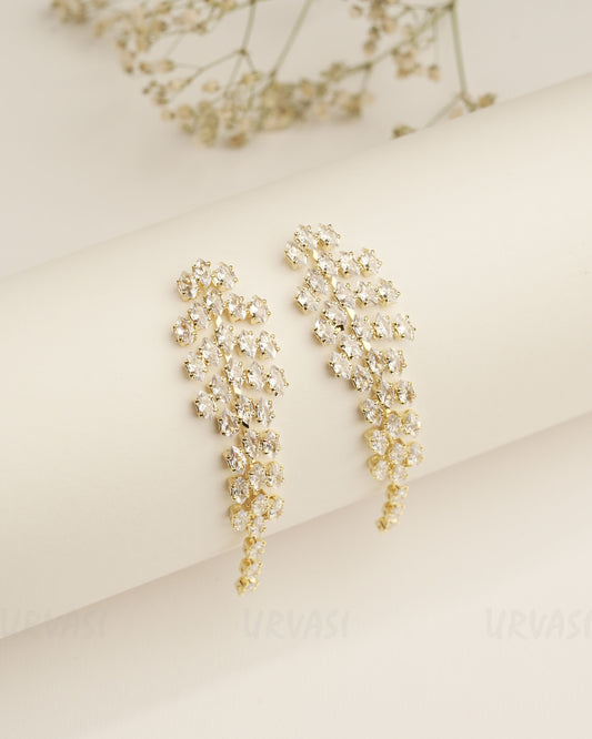 Gold Polish Trendy Imported Earrings ER 414