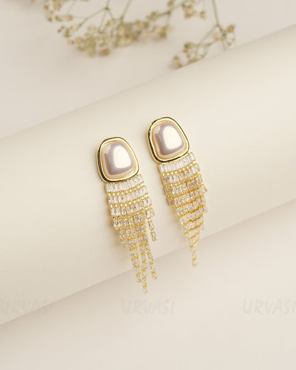 Gold Polish Trendy Imported Earrings ER 411