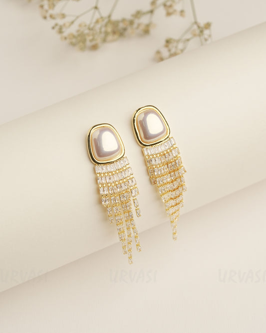 Gold Polish Trendy Imported Earrings ER 411