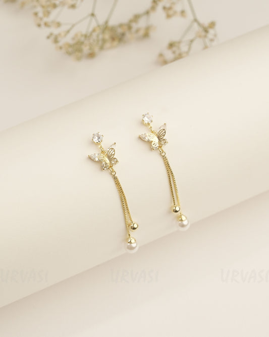 Gold Polish Trendy Imported Earrings ER 407