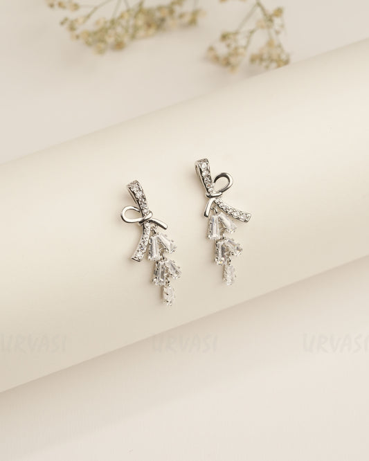Rhodium Polish Trendy Imported Earrings ER 395