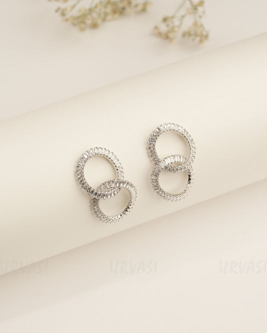 Rhodium Polish Trendy Imported Earrings ER 393