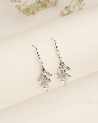 Rhodium Polish Trendy Imported Earrings ER 391