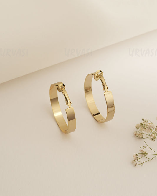 Gold Polish Imported Hoop Earrings ER 418