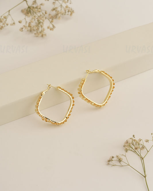 Gold Polish Imported Hoop Earrings ER 431