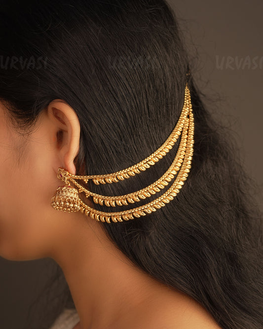 Mullamottu Flower Designed Ear Chain EC 41