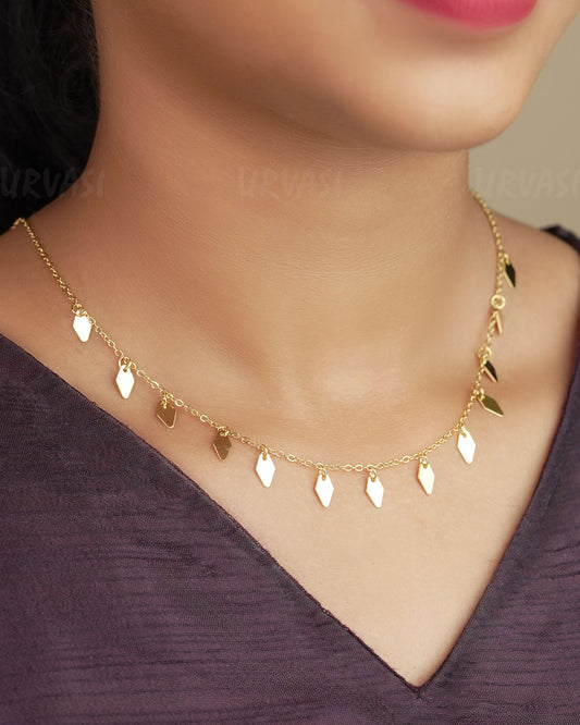 Gold-Polish Thali Designed Simple Chain SC 77