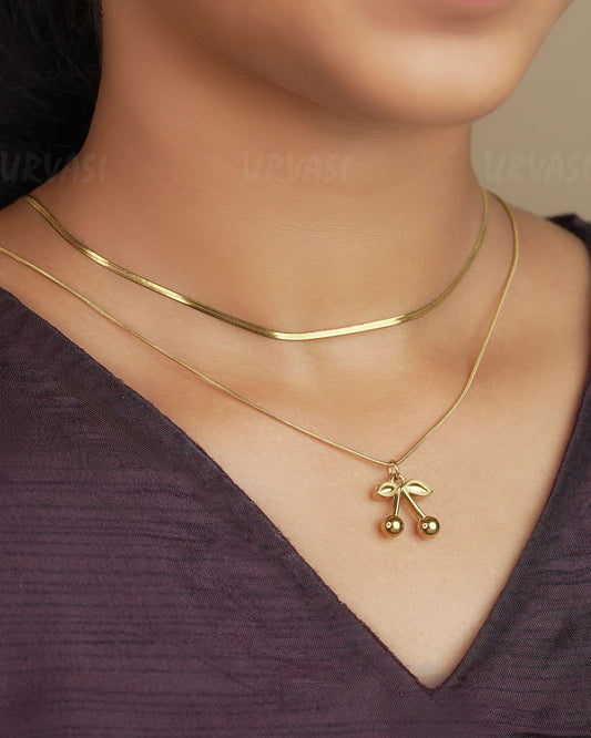 Gold-Polish Double Layer Simple Chain SC 65