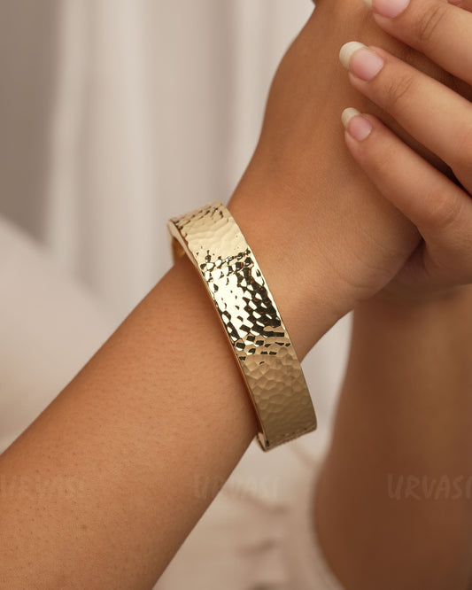 Gold-Tone Statement Cuff Bangle BA 327