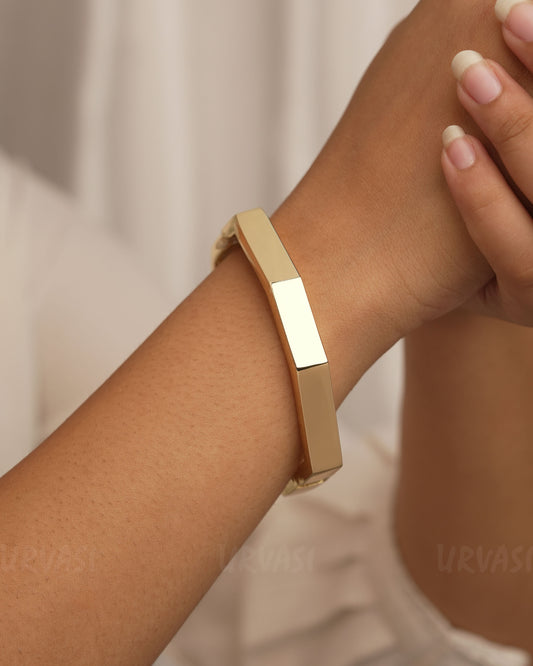Gold-Polish Statement Cuff Bangles BA 316