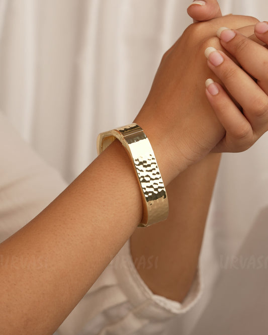 Gold-Polish Statement Cuff Bangles BA 318