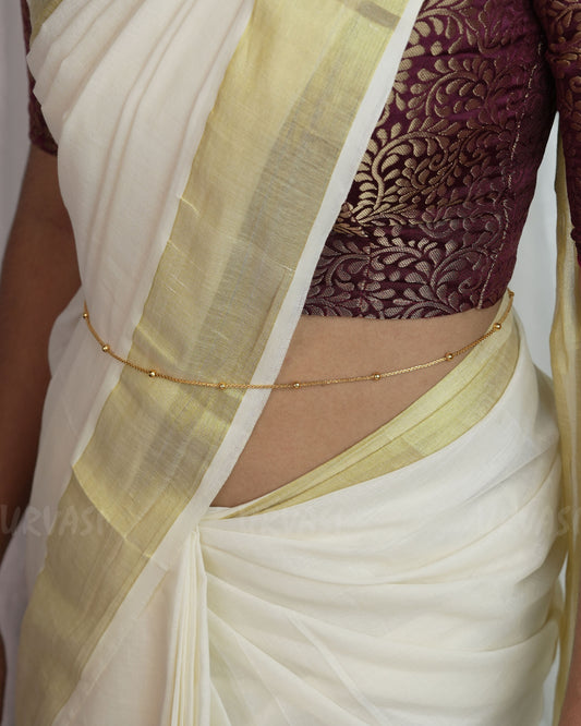 Gold-Toned Ball Designed Hip Chain HC 61