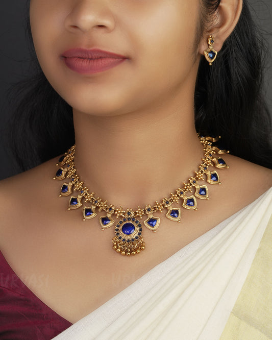 Gold-Toned Palakka Version Necklace 1046