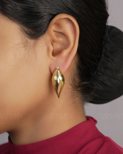 Gold-Toned Shankh Idol Earrings ER 565