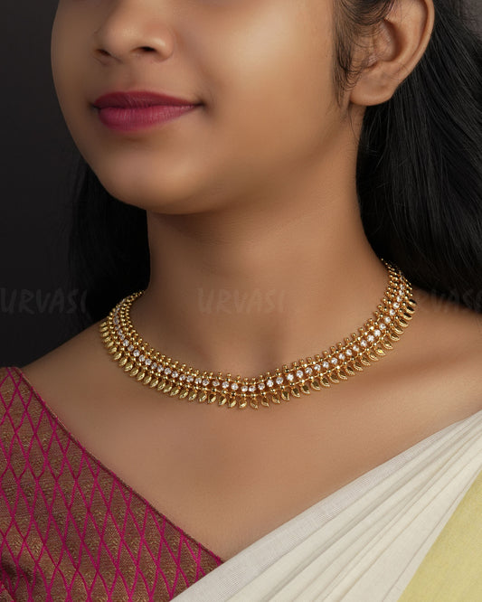 Gold-Toned Mango Designed Necklace 1124