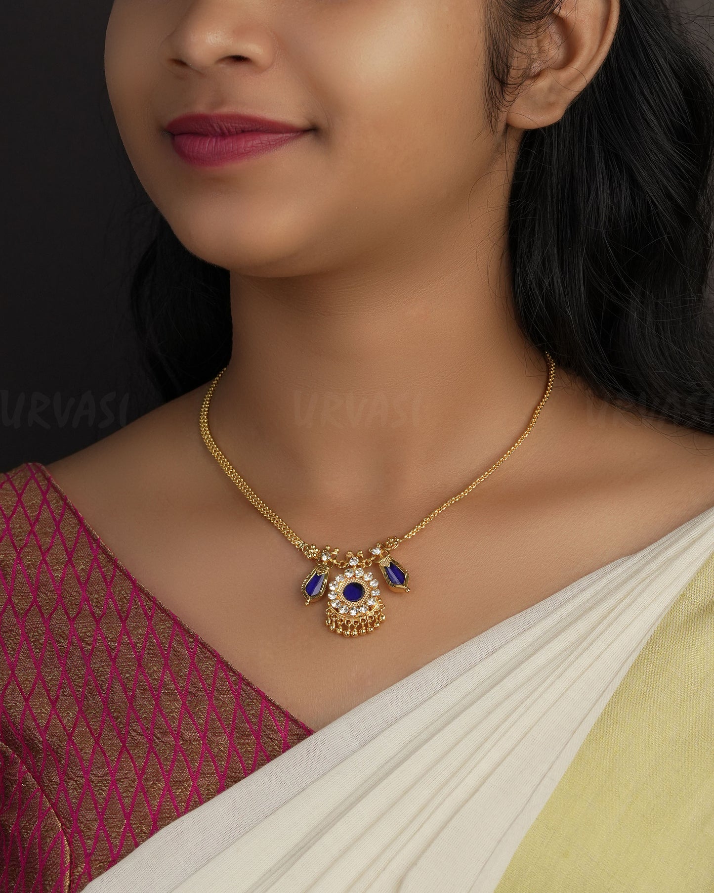 Gold-Toned 1+1 Nagapadam Necklace 1130