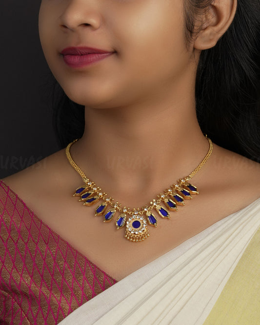 Gold-Toned traditional 6+6 Nagapadam Necklace 1136