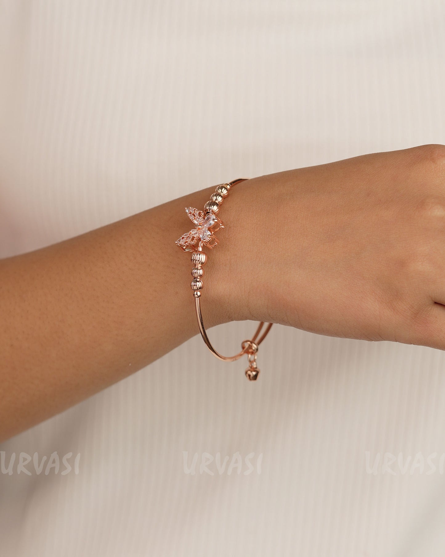 Rose-Gold Polish Butterfly Designed Bracelet bangles BA 365