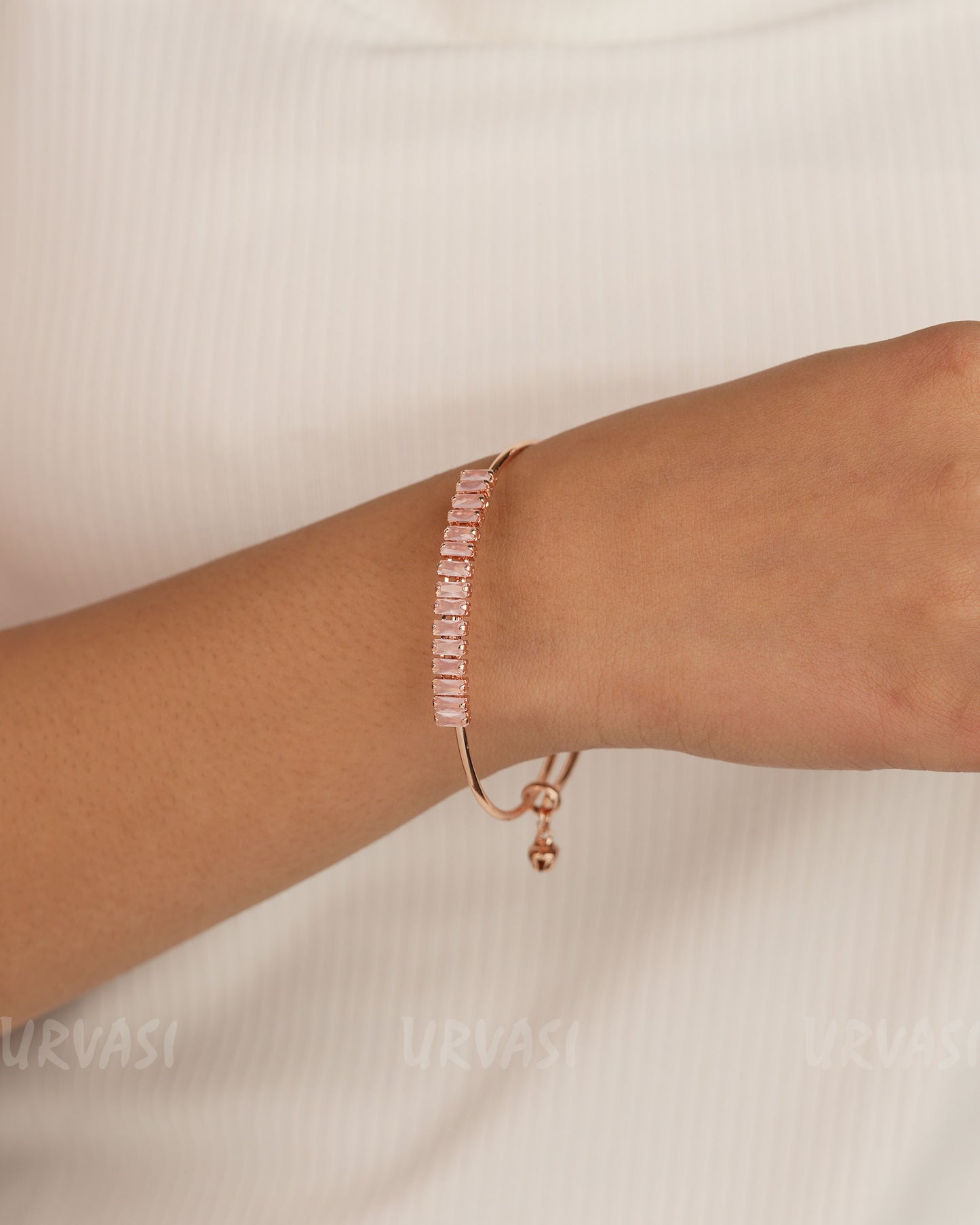 Rhodium Polish Stone Bracelet bangles BA 366