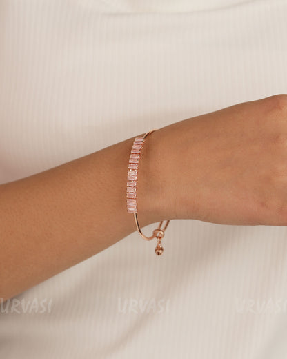 Rhodium Polish Stone Bracelet bangles BA 366