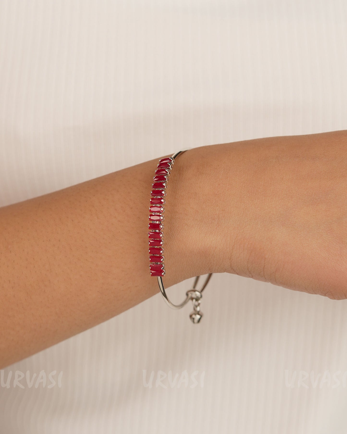 Rhodium Polish Stone Bracelet bangles BA 358