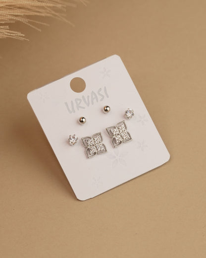 Floral Designed AD Earrings  ER 761