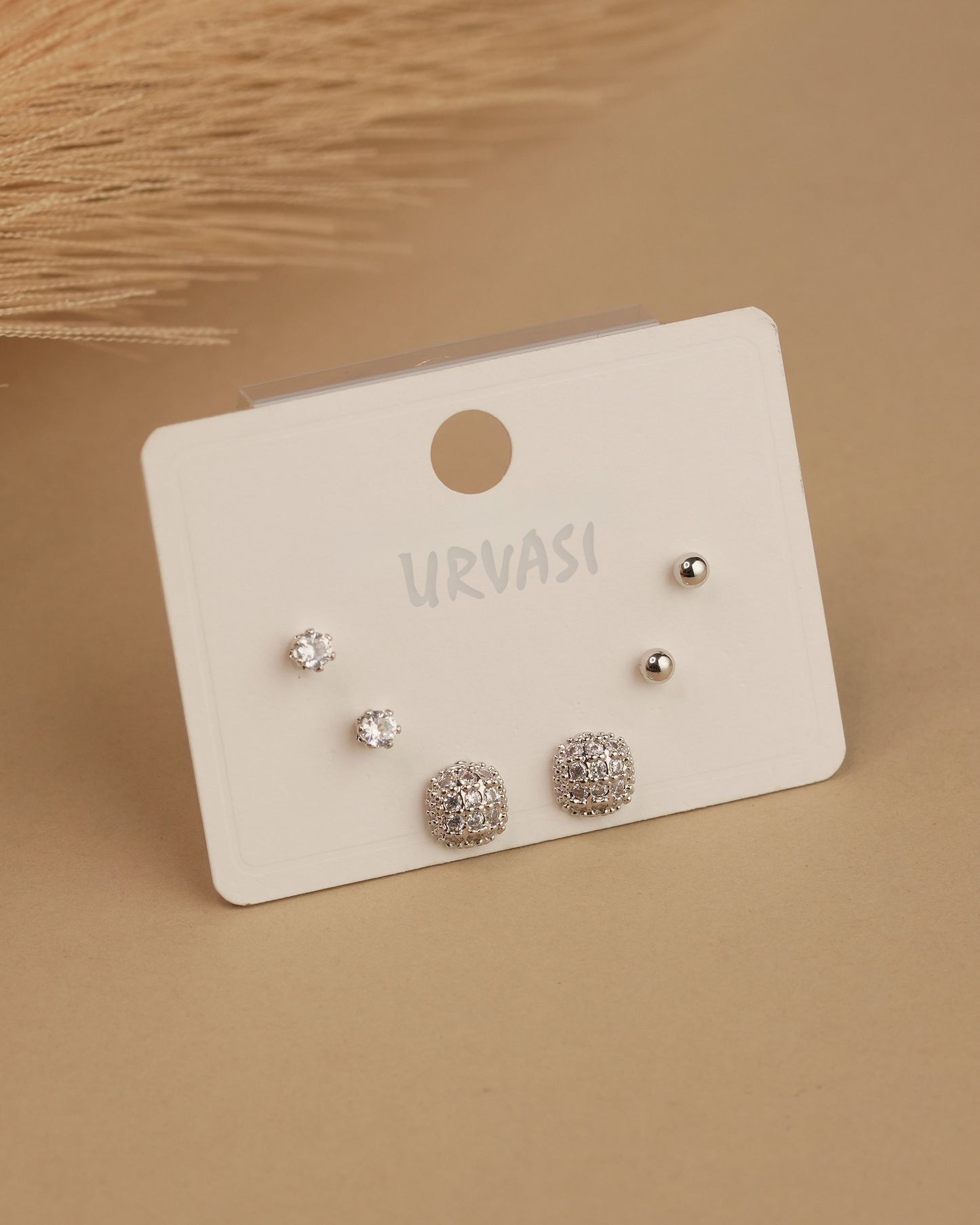Box Designed Stud Earrings ER 762