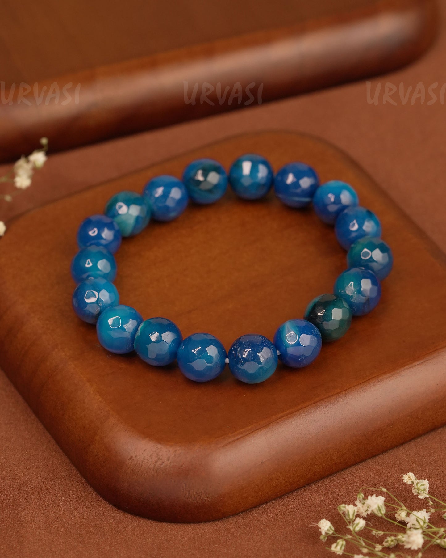 Hand-Made Blue Aquamarine gemstone Bracelet BR 12