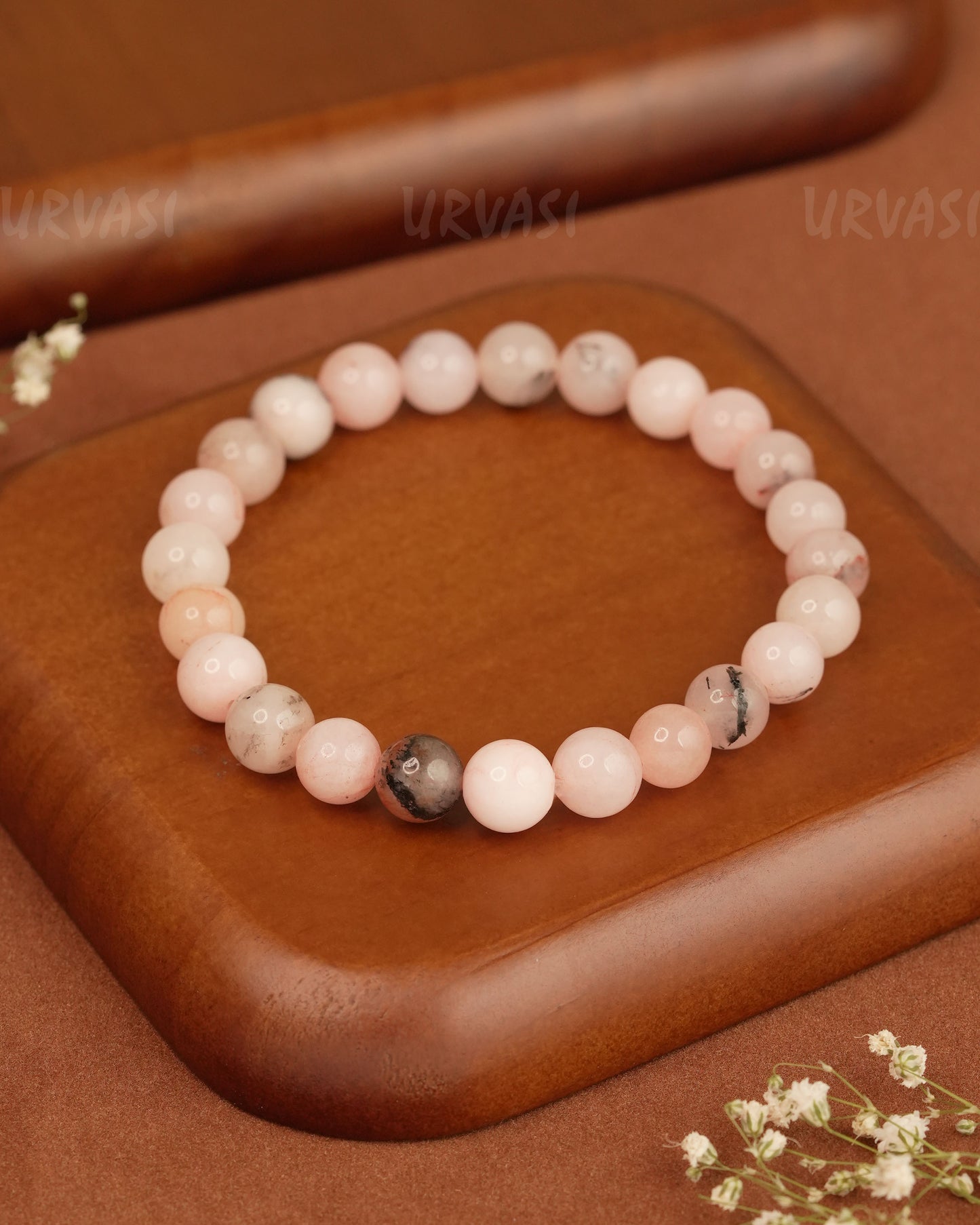 Hand-Made Pink Opal Natural-Stone  Bracelet BR 11
