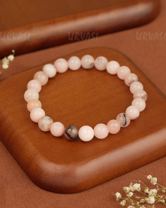 Hand-Made Pink Opal Natural-Stone  Bracelet BR 11