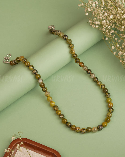 Natural Green Dragon Agate Stone  Mala MA 061