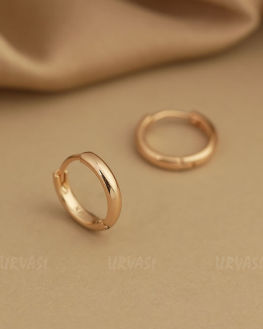Gold-Polish Simple Hoop Earrings ER 806