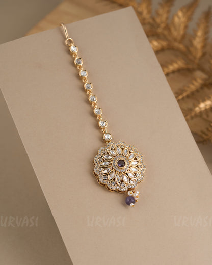 Gold-Toned Polki-Floral Chutty CH 92